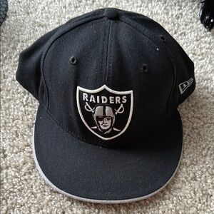 Black Raiders Cap Hat. New Era